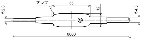 赤外線温度センサ RD-715-HA アンプ部 外形寸法図