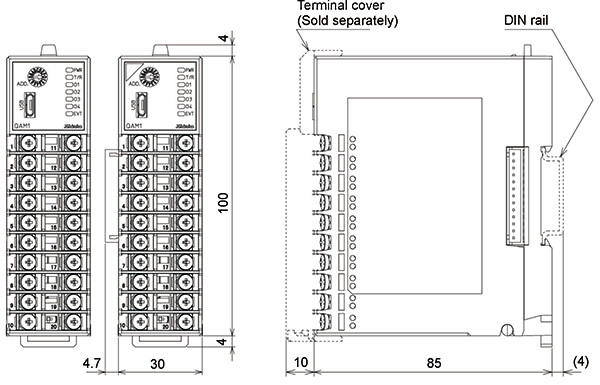 QAM1-4xT_Dimensions