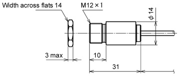 赤外線温度センサ RD-715-HA センサ部 外形寸法図