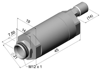 赤外線温度センサ RD-600 エアパージ(ATAL) 外形寸法図