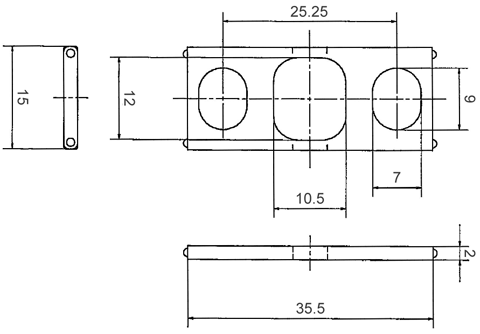 端子カバー TC-SA5 外形寸法図