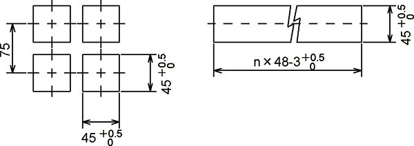 デジタル指示調節計 ACS2 パネルカット図