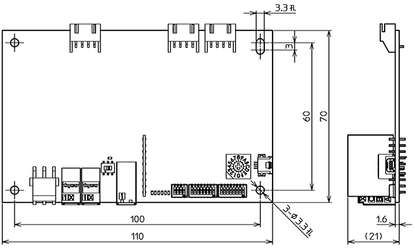 RI-C□-2A 外形寸法図