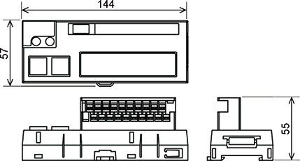 RG-□□-D□16□, RG-□□-DIO8□ 外形寸法図