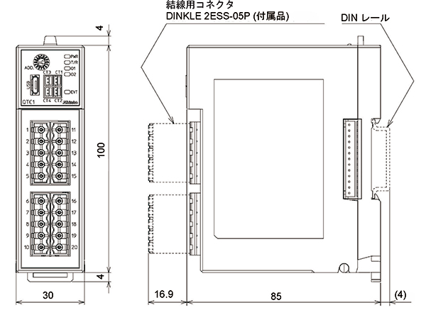 QTC1-R_外形寸法図